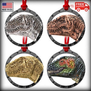 Tyrannosaurus Rex Ornament, T Rex, Dinosaur, Christmas, Holiday, Tree, Décor, Decoration, Hanging, Handmade in the USA, 100+ Designs A205ORZ