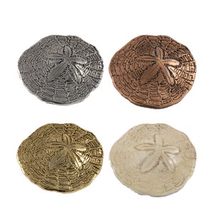 Sand Dollar Premium Pin, Pewter, Sand, Dollar, Beach, Ocean, Shell, Lapel, Hat, Pins, Brooch, Jewelry, Gift, Handmade in the USA. A161PRZ