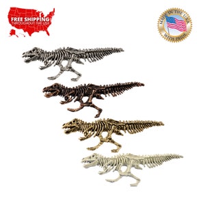 Tyrannosaurus Rex Premium Pin, Pewter, T-Rex, Dinosaur, Jurassic, Skeleton, Lapel, Hat, Pins, Brooch, Gift, Handmade in the USA. A179PRZ