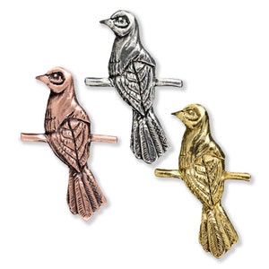 Mockingbird Pin, Bird, Norse, Viking, Celtic, Gothic, Viking, Medieval, Lapel, Brooch, Hat, Backpack, Handmade in US, 100+ Gothic Design