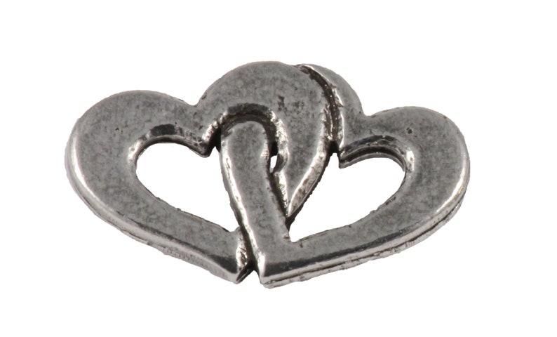 Double Heart Pin, Pewter, Heart, Double, Valentines Day, Love, Romantic ...