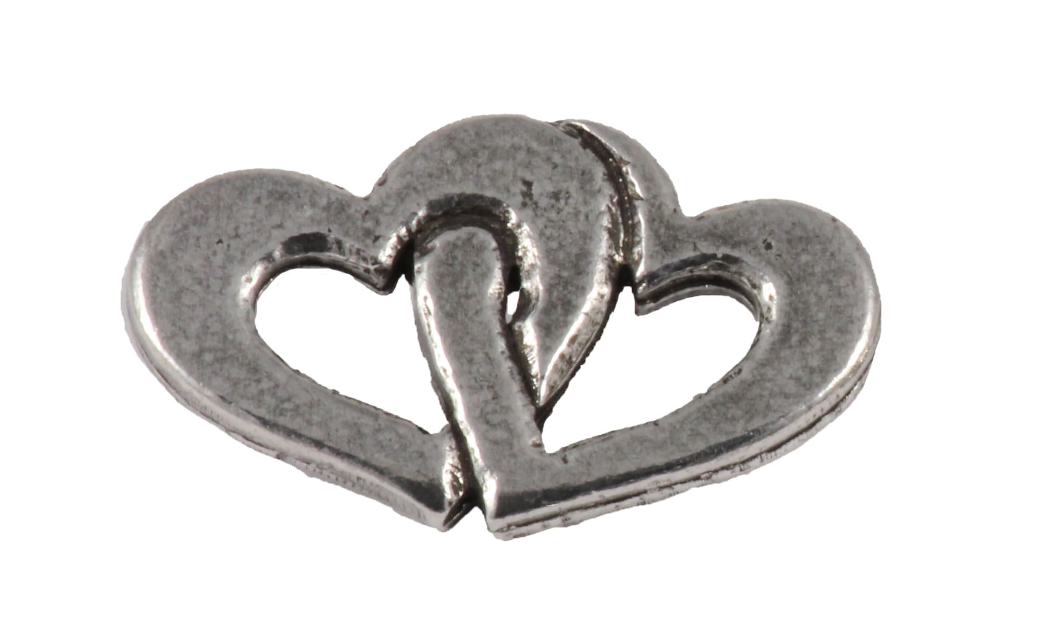 Double Heart Pin, Pewter, Heart, Double, Valentines Day, Love
