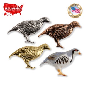 Creative Pewter Designs Chukar Bird Pewter Lapel Pin Brooch, B035