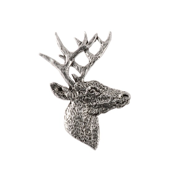 Very Large Whitetail Deer Pin, Fridge Magnet, Side View, M007PR