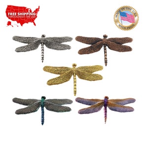 Creative Pewter Designs Dragonfly Damselfly Insect Premium Pewter Lapel Pin Brooch, A034PR