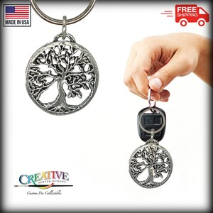 Tree of Life Keychain, Keys, Key Fob, Luggage, Baggage, Tag, Tree, Life, Peace, Handmade in the USA, Over 500 Keychain Designs. A1032KC