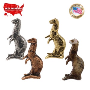 Ferret Pin, Fridge Magnet, M182, 1.25 Inches, Handmade in the USA, Realistic, Weasel, Pet, Hat Pin, Lapel Pin, Brooch, Gift