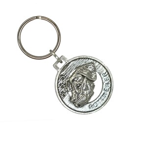 Rottweiler Keychain, D150KC, 1 1/2 Inch, Cute, Dog, Guard, Metal, Pet, Gift, Handcrafted in the USA, Variety of Dog Breed Designs Available