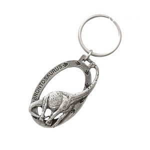 Brontosaurus Keychain, A192KC, 2 Inches, Dinosaur, Prehistoric, Jurassic, Nature, Gift, Metal, Engraved, Paleontology, Made in USA