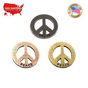 Peace Sign Imprinted with Peace Pin, Pewter, Peace, Love, Symbol, Lapel, Hat, Pins, Brooch, Jewelry, Gift, Handmade in the USA. A249Z