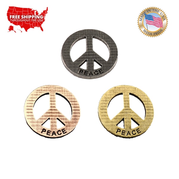 Peace Sign Imprinted with Peace Pin, Pewter, Peace, Love, Symbol, Lapel, Hat, Pins, Brooch, Jewelry, Gift, Handmade in the USA. A249Z