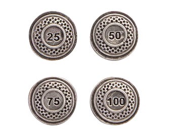 Clay Target 25, 50, 75, 100 Award Pin, Skeet, Clay Pigeon, Club, Award, Prize, Contest, Lapel, Handmade in the USA A096