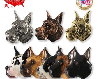 Pewter Great Dane Brooch, Dog Lapel Pin or Magnet