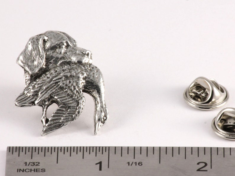 D114 Jewelry Labrador with Duck Dog Pewter Lapel Pin Brooch D114 Jewelry Labrador with Duck Dog Pewter Lapel Pin Brooch