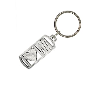 I Heart WA Keychain, A1018KC, 2 Inches, PNW, Washington State Souvenir, Gift, Metal, Evergreen State,  Made in the USA