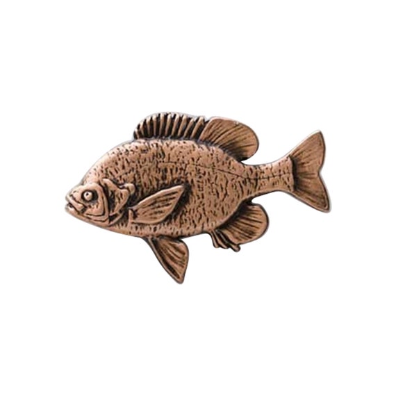 Pewter ~ Pumpkinseed Fish ~ Refrigerator Magnet ~ F071M