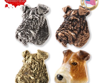 Spilla Da Bavero Border Terrier In Peltro Argentato – Made In UK – Accessorio Cane - Foto 2