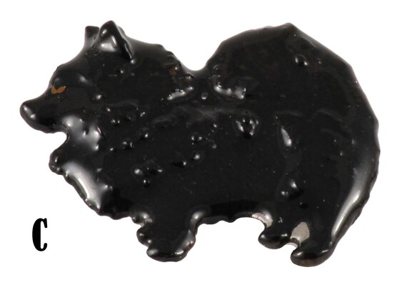 Pomeranian Dog Pewter Lapel Pin Brooch Jewelry D440F