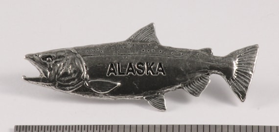 Épingle De Revers (ou Aimant) Requin Saumon - Creative Pewter Designs - Modèle S126 - Neuf Avec étiquettes