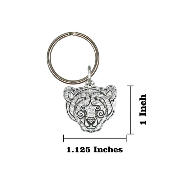 ベアヘッドキーチェーン、G106KC、1 1/4インチ、メタル、バイキング