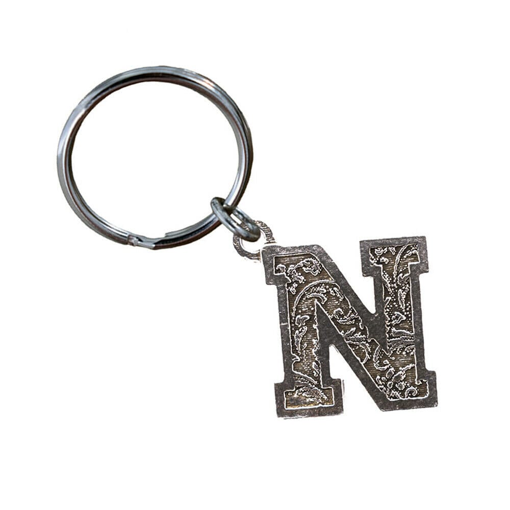 mu-chanイニシャル キーリング【Ｋ】【A】 Letter N Keychain, L014KC, 1 3/8 Inch, Alphabet, Initial