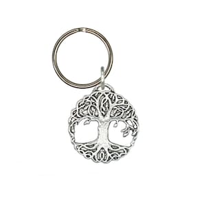 Viking Tree Of Life Keychain, G120KC, Yggdrasil, World Tree, 1 1/4 inch, Viking, Norse, Pewter, Key Fob, Key Ring, Zipper Pull