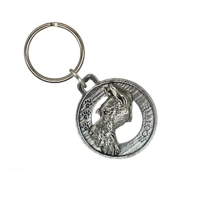 Scottish Terrier Keychain, D160KC, 1 1/2 Inch, Cute, Dog, Scottie, Metal, Pet, Gift, Handmade in the USA, Most Dog Breeds Available