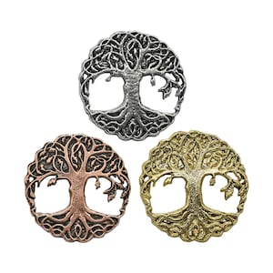 Viking Tree of Life Pin, Norse, Nordic, Spiritual, Mythical, Gothic, Pins, Lapel, Brooch, Hat, Back, Handmade in the US, 100+ Gothic Designs