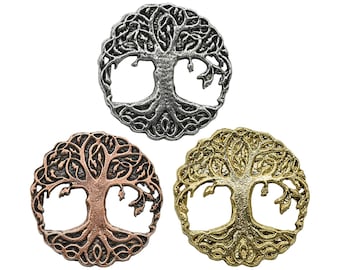 Viking levensboom pin, Noors, Noords, spiritueel, mythisch, gotisch, spelden, revers, broche, hoed, achterkant, handgemaakt in de VS, 100+ gotische ontwerpen