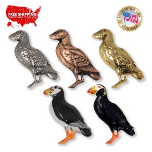 Creative Pewter Designs Atlantic Common Puffin Pewter Lapel Pin Brooch, B080