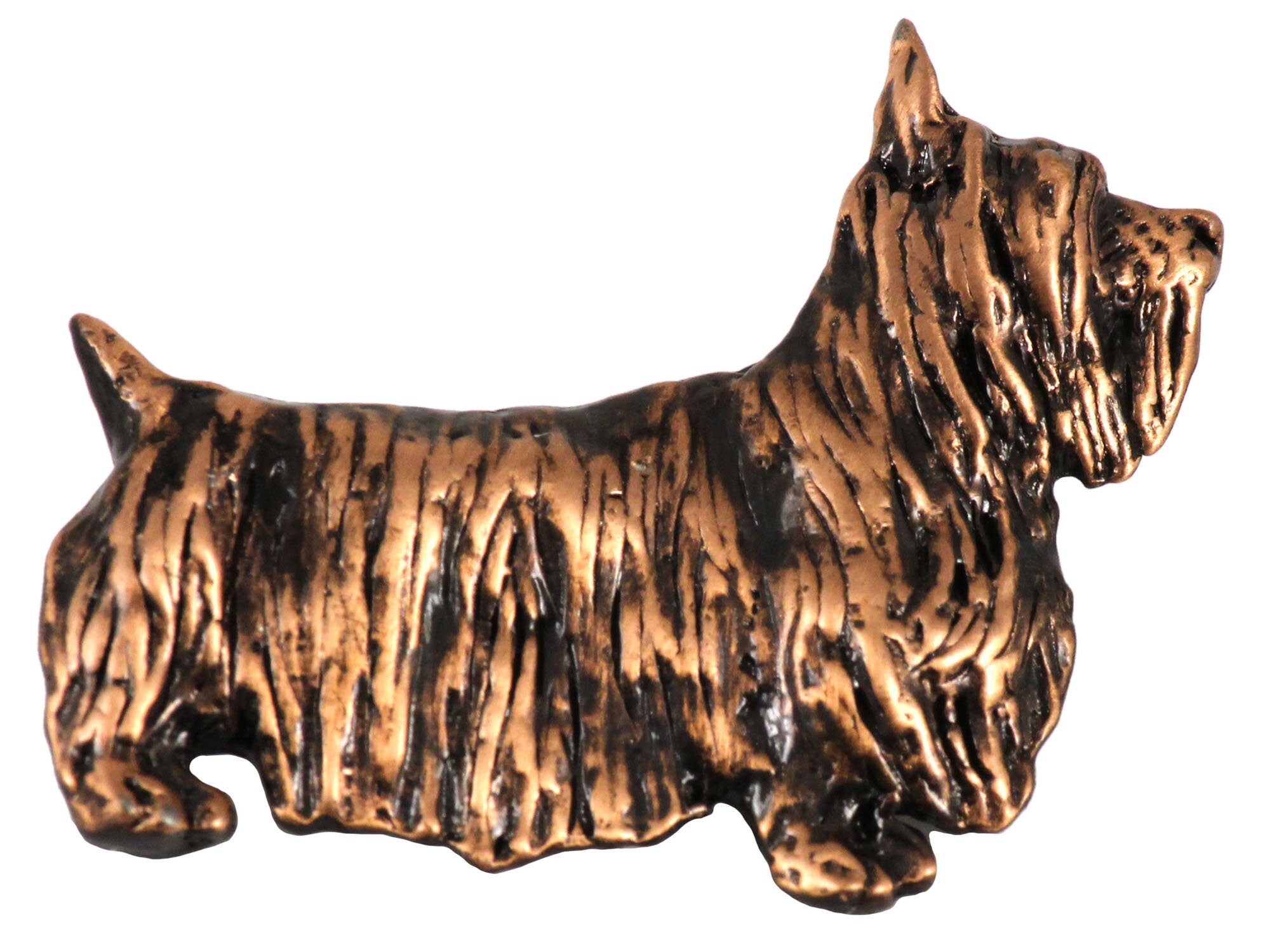 Broche/Porte-clés Soft Coated Wheaten Terrier - Étain, Argenté/bronze, Dannyquest