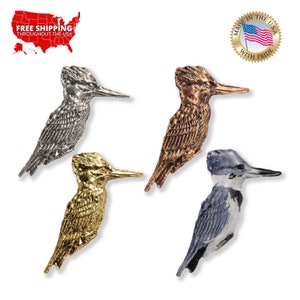 Creative Pewter Designs Kingfisher Bird Pewter Lapel Pin Brooch, B074