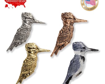 Creative Pewter Designs Kingfisher Bird Pewter Lapel Pin Brooch, B074