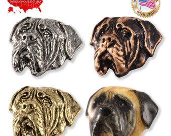Mastiff Dog Pewter Lapel Pin, Hat Pin, Brooch D122