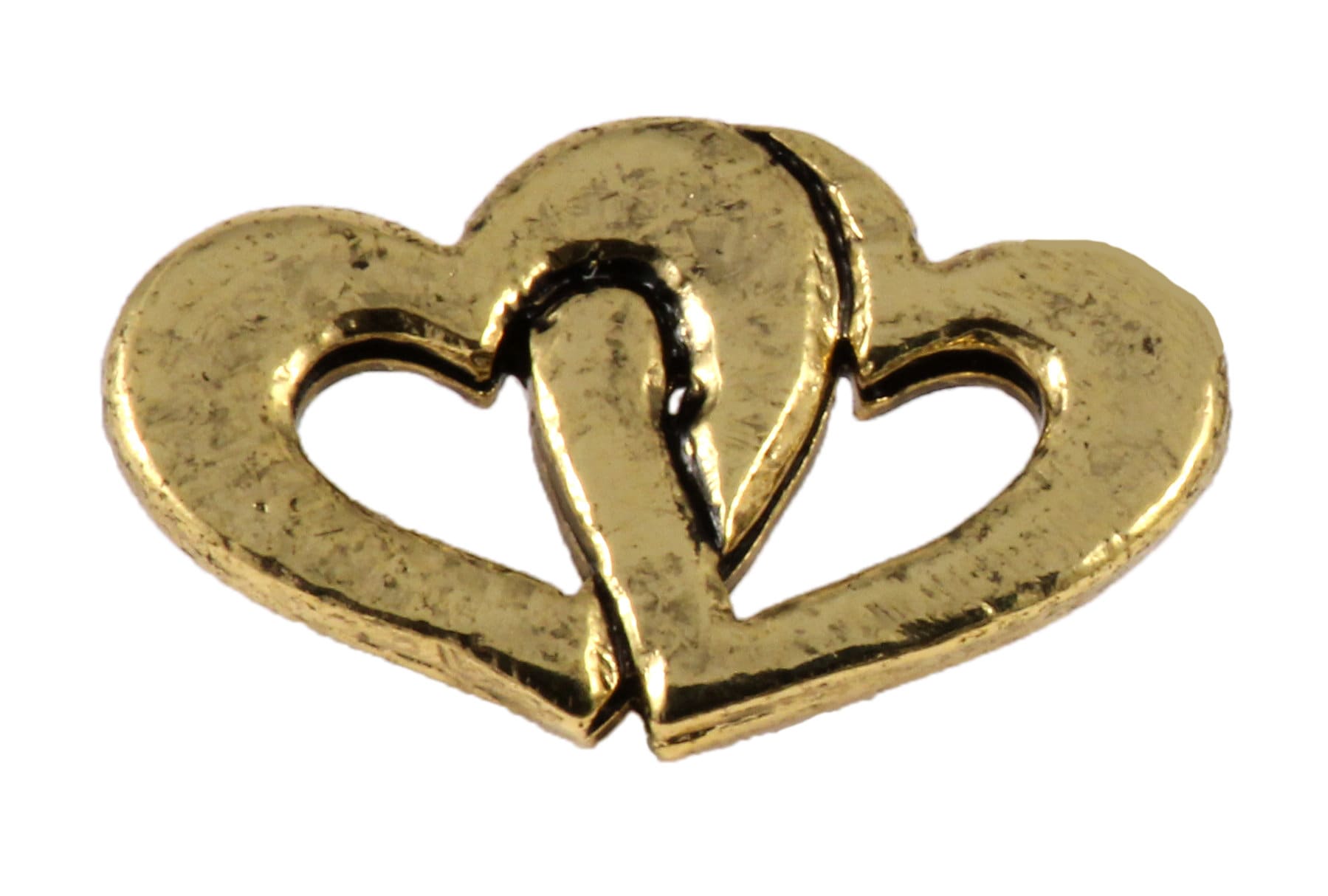 Double Heart Pin, Pewter, Heart, Double, Valentines Day, Love