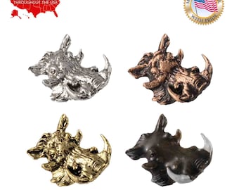 Creative Pewter Designs Warthog Head Pewter Lapel Pin or Magnet M107