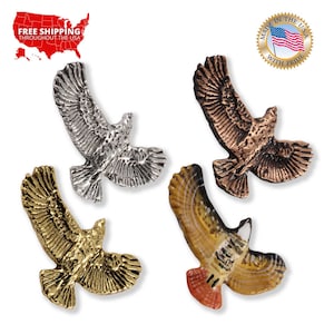 Creative Pewter Designs Red-Tailed Hawk Bird Pewter Lapel Pin Brooch, B056