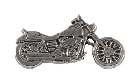 Motorcycle Biker Chopper Enamel Lapel Pin - 1.25 Inch, Die Struck With Clutch Back, For Jackets & Hats 11 thumbnail image