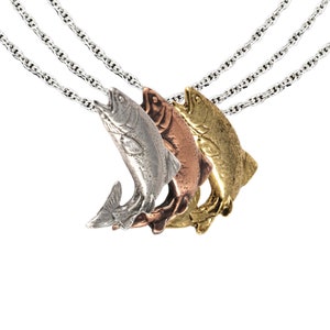 Rainbow Trout Pendant, Necklace, Charm, Fish, Fishing, Nature, Outdoors, Fisherman, 100+ Fish Designs, Handmade in the USA