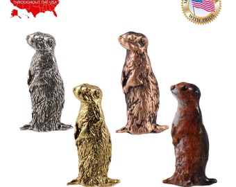 Creative Pewter Designs Groundhog Woodchuck Pewter Lapel Pin or Magnet M196