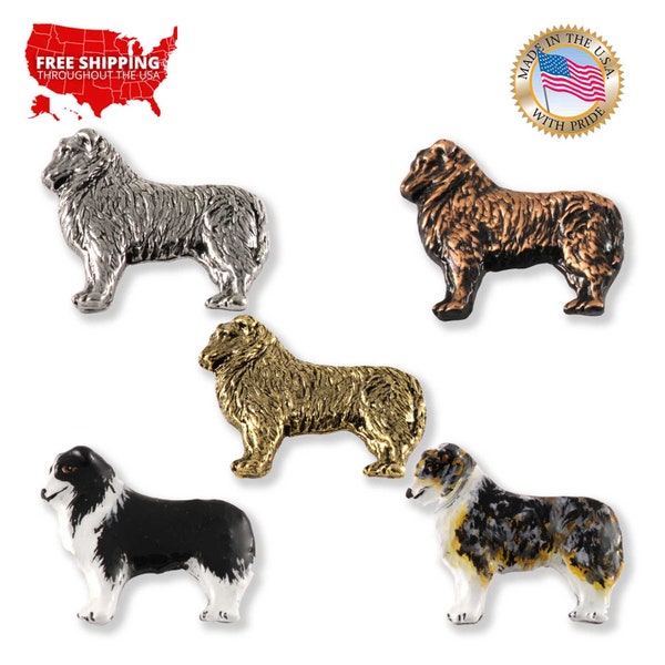 Pewter Australian Shepherd Pin Etsy