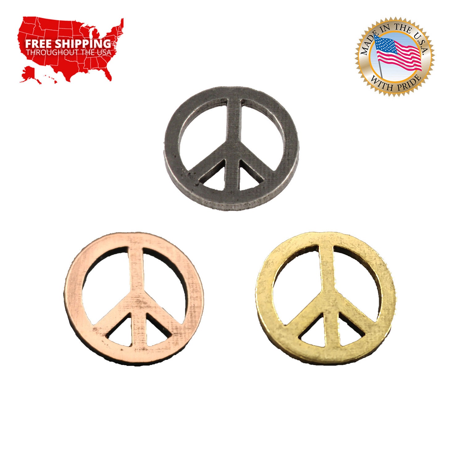 Peace Sign Pin Pewter Peace Love Sign Symbol Kindness - Etsy