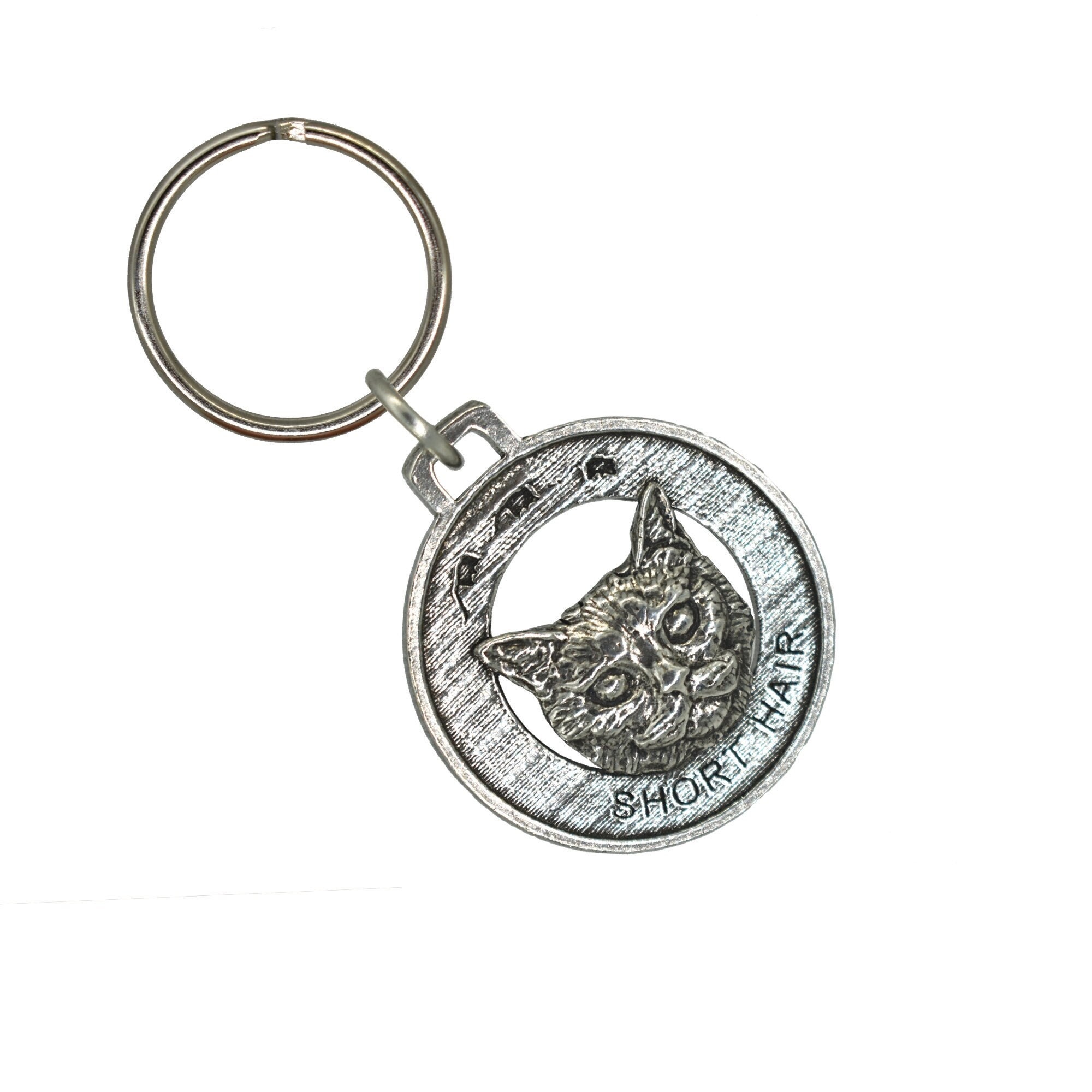 Shorthair Cat Keychain, C007KC, 1 1/2 Inch, Kitty, Cats Shorthair Cat Keychain, C007KC, 1 1/2 Inch, Kitty, Cats