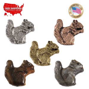 Creative Pewter Designs Squirrel Pewter Lapel Pin or Magnet M184