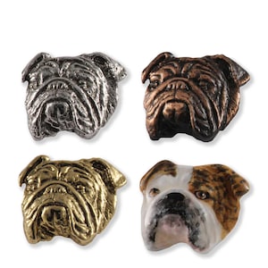 Creative Pewter Designs Englische Bulldogge Zinn Anstecknadel oder Magnet D072