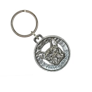 French Bulldog Keychain, D082KC, 1.5 Inch, Dog, Frenchie, Pet, Metal, Pet, Gift, Handcrafted in the USA, Variety of Canine Designs Available
