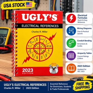 Ugly’s Electrical References 2023 | Charles R. Miller Paperback Book | Electrician Reference Guide