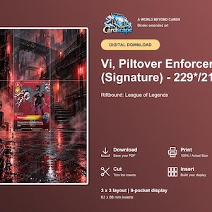 Vi Unleashed Erweiterte Art-Binder-Seite | Red Neon Street Michi-Methode (Digitaler Download)