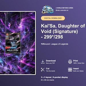 Kai'Sa Riftbound Erweiterte Artwork-Seite | Void Storm Michi-Methode (Digitaler Download)
