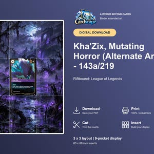 Kha'Zix Unleashed Halloween Erweiterte Artwork-Seite | Void Swamp Michi-Methode (Digitaler Download)
